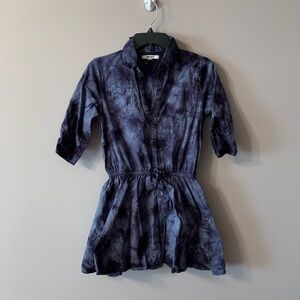 purple and blue tie dye romper jumpsuit kids XL - DKNY